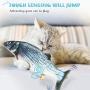 Electric Flopping Fish Cat Toy, USB Rechargeable Realistic Moving Fish Funny Interactive Toy Simulation Fish for Pet Cat Kitten Chewing Kicking Perfect for Having Fun Exerciser Playing