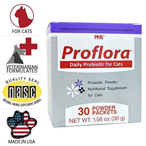 Proflora Probiotic Supplement for Cats Healthy Digestive Tract Chicken Liver Flavor 30 Serving
