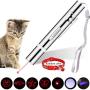 XINGYUNTOYS Cat Toys for Indoor Cats Interactive, 7 in 1 Multi-Pattern Funny Cat Toy Outdoor LED Flashlight with USB Chargeable, Kitten Accessories with Pet Collar