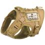 Tactical Dog Vest Harness, Outdoor Training Service Dog Vest Adjustable Military Working Dog Vest with Molle System and Rubber Handle