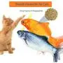 peotue 2pcs Electric Floppy Fish Cat Catnip Toy, Realistic Plush Simulation Electric Wiggle Doll Fish Pets Chew Bite Kicker Supplies for Cat Kitten