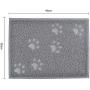 July miracle Pet Food Mat, Dog cat Nonslip Feeding Tray, Gray