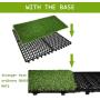 Hamiledyi Artificial Interlocking Dog Grass Mat,Puppy Pee Pad Turf Rug Pet Indoor Replacement Potty Training for Dog Patio Lawn Decoration - 11.8 x 11.8in