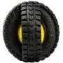 Pet Qwerks X-Tire Ball Interactive Dog Toy - Rugged Tires with a Sound Ball in The Center, Interactive Toys That Make Noise, Toys for Boredom | Best for Light & Moderate CHEWERS