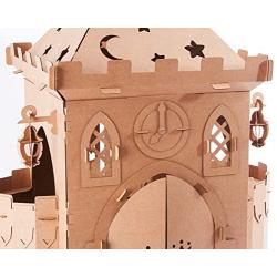 Personalized Cardboard Cat House with Balcones. Cat Furniture. Cat Fortress.