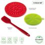 Dog Lick Mat for Pets with Super Feeder Licking Dog Pad | Set of one Spatula with Pad Cleaner | Can be Used for Pet Bathing Grooming Training at Home Indoor & Outdoor Activities