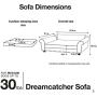 Enchanted Home Pet Dreamcatcher Dog Sofa, 32.5 by 21 by 12-Inch, Caramel