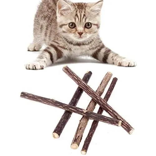 5pcs/pack Cat Toy Large Pure Natural Catnip Snacks Pet Cat Molar Toothpaste Stick Silvervine Toys for Cats Cleaning Teeth Products