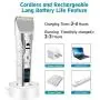 Dog Clippers for Small Dogs 5-Speeds Low Noise Cordless Dog clippers for grooming for Thick Coats Dog Hair Clippers Long Battery Life Rechargeable With 4 Guards 1 Comb 1 Brush 1 Scissors For Dogs Cats Dog Clippers for Small Dogs 5-Speeds Low Noise Cordless Dog clippers for grooming for Thick Coats Dog Hair Clippers Long Battery Life Rechargeable With 4 Guards 1 Comb 1 Brush 1 Scissors For Dogs Cats