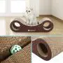 isYoung Large Cat Scratcher Lounge, 30.5 x 11 x 8.5 inchs Unique Cat Scratcher Cardboard Scratch Pad with Built-in Toy Bell isYoung Large Cat Scratcher Lounge, 30.5 x 11 x 8.5 inchs Unique Cat Scratcher Cardboard Scratch Pad with Built-in Toy Bell