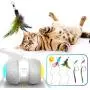 k-berho Cat Toys Interactive, Cat Toys for Indoor with Feather,Ball,Mouse and 2 Color Ribbons,Automatic Cat Toy with Irregular USB Charging 360 Degree Self Rotating Ball k-berho Cat Toys Interactive, Cat Toys for Indoor with Feather,Ball,Mouse and 2 Color Ribbons,Automatic Cat Toy with Irregular USB Charging 360 Degree Self Rotating Ball