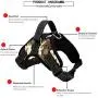 Dog Harness No Pull Pet Harness 3M Reflective Adjustable Outdoor Pet Vest for Dogs, Pet Harness for Small Medium Large Dogs With Dog Rope