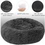 Blusea Donut Cuddler Pet Bed, Self Warming Cat Bed, Ultra-Soft Dog Calming Cushion Kennels, Washable Round Plush Sofa Bed for Cats Dogs Kittens Puppies Indoor, Diameter 15.7- 39.4