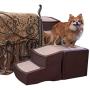 Pet Gear Easy Step Bed Stair for Cats/Dogs with Storage Compartment, Removable Washable Carpet Treads, Space-Saving Multi-Position Design