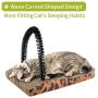 2PCS Cardboard Cat Scratcher with Scratch Box and Cat Self Groomer Massager Scratcher Toy Brush,Corrugated Cat Scratching Pad Cat Scratching Post with Catnip