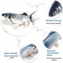Jugsar 2 Pack Electric Wiggle Fish Cat Toy, Realistic Plush Simulation Moving Flopping Kitty Pillow Catnip Toys, Funny Interactive Charging Pets Supplies for Kitten Cats Indoor Chew Bite Kick Exercise