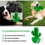 N / A Cactus Dog Toothbrush, Dog Chew Teeth Cleaning Stick, Dental Oral Care Brushing Bite Resistant Cleaning Toys, Natural Rubber Squeaky Cactus Shaped Molar Stick for Medium Large Dogs Pet.