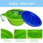 Finding Laurel Collapsible Dog Bowls, 2 Pack Collapsible Slow Feeder Dog Bowls for Travel Hiking, Anti-Gulping Foldable Pet Dish Maze Dog Bowl Colapsable Dog Water Bowl with Carabiner,(350ml,12oz)