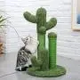 PAWZ Road Cat Scratching Post Cactus Cat Scratcher Featuring with 3 Scratching Poles and Dangling Ball
