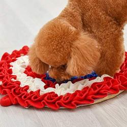 GODORIO Large Dog Snuffle Mat Slow Feeding Bowl for Puppies and Small Pet Durable Interactive Puzzle Toys, Encourages Dogs Cat Training Pad Increases Skills and Release Stress