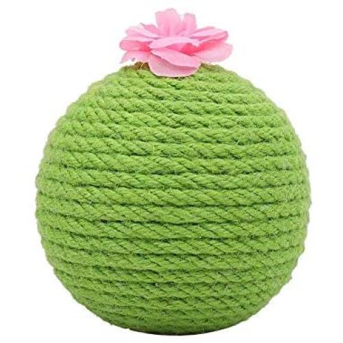 Cat Roly-Poly Scratcher Ball, Cactus Cat Scratcher, Motion Kitten Toy, Cat Treadmill , Interactive Tilting Toys for Cats and Kittens