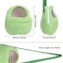 Yosoo 1 PCS Portable White Mesh African Hedgehog Hamster Breathable Pet dog Carrier Bags Handbags Puppy Cat Travel Backpack (M, White Mesh - Green)