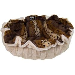 BESSIE AND BARNIE Ultra Plush Wild Kingdom/Natural Beauty Luxury Deluxe Dog/Pet Cuddle Pod Bed