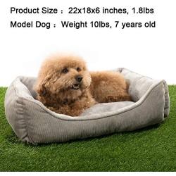 Hollypet Rectangle Plush Dog Cat Bed Self-Warming Pet Bed