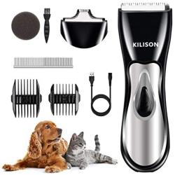 Kilison 2 in 1 Dog Grooming Clippers, Dog Electric Clippers kit, Professional Pet Hair Cutting Blade for Pet Dog Cat and Others