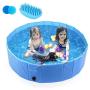 Pecute Dog Pool Foldable Dog Pet Bath Pool Dog Swimming Pool Portable PVC Pet Bathing Tub Children Ball Pits Kiddie Pool for Dogs Cats and Kids