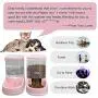 LeYoMiao Automatic Pet Feeder Medium and Small Pet Automatic Food Feeder and Drinker Set 3.8 L, Dog Travel Supplies Feeder and Drinker Cat Rabbit Pet Animal