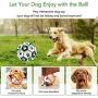 Dog Soccer Ball, Interactive Dog Toys Balls for Large Medium Dogs with Grab Tabs,Rubber Dog Tug/Water Toy for Outdoor,Indestructible Durable Giant Presents Gifts Ball for Small Dogs, 6 Inch