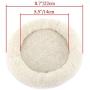 HongGun Hamster nest, Hamster Bed Mat Circular Shaped Warm Soft Comfortable Washable PP+Velvet for Mice, Guinea Pigs and Other Small Animals (L, Creamy-White)