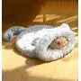 BODISEINT Cat Sleeping Bag Self-Warming Cat Bed Kitty Sack Winter Cozy Improved Sleep Small Dog Bed Mini Dachshund Chihuahua Cuddle Cave Snuggly Bed for Home & Travel (M, Gradient Gray)