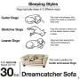 Enchanted Home Pet Dreamcatcher Dog Sofa, 32.5 by 21 by 12-Inch, Caramel