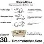 Enchanted Home Pet Dreamcatcher Dog Sofa, 32.5 by 21 by 12-Inch, Caramel