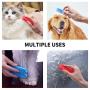 Aufew Dog Grooming Deshedding Brush, Pet Bathing Shampoo Brush for Dogs and Cats, Double Sided Silicone Hair Shedding Brushes for Pets with Short or Long Hair (Blue)