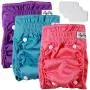 JoyDaog Dog Diapers for Female Small Dogs with Detachable Diaper Pad,(3 Pack) Reusable Premium Puppy Belly XS