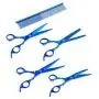 Besmall 7.0inch Titanium Professional Pet Grooming Scissors Set,Straight Thinning Curved Scissors 4pcs Set for Dog Grooming with Comb and Clean Cloth Besmall 7.0inch Titanium Professional Pet Grooming Scissors Set,Straight Thinning Curved Scissors 4pcs Set for Dog Grooming with Comb and Clean Cloth