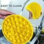 Squeak Dog Chew Toys + Slow Feeder Dog Lick Pad with 2 Squeakers/Natural Rubber/Dog Toothbrush Pet Toys Puppy Pet Training Treats Teething Toys (Yellow)
