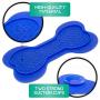 CramuAli Dog Lick Pads - 2 Large Dog Washing Distraction Device, Peanut Butter Lick Mat, Dispensing Treater Mat with Super Suction for Pet Bathing, Grooming, Dog Training + 1 Collapsible Bowl