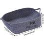 Geyecete Cotton Rope Toy Storage Basket Bin Dog Toy Storage Basket Basket Dog Toys Basket - Cube Organizer for Closet, Small Toys, Towels