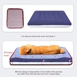 Hero Dog Large Dog Bed Orthopedic Jumbo Pet Beds 42/48 Inch Washable Soft Dog Crate Pad Mat Anti Slip Sleeping Mattress with Removable Cover, Multi Color