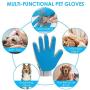 DELOMO Pet Hair Remover Gloves for Furniture, Pet Grooming Gloves Hair Removal for Dogs & Cats, 2 in 1 Function of Pet Deshedding & Hair Remover Glove with Five Finger Design, 1 Pair