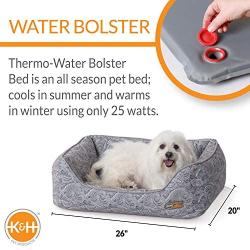 K&H Pet Products Thermo-Water Bolster Bed - The Original K&H Heated & Cooling Orthopedic Pet Bed for All Seasons - MET Safety Listed - Removable Heated Included