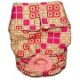 Barkerwear Dog Diapers - Made in USA - Pink Square Windows Premium Waterproof Dog Diaper, S, with Tail Hole for Incontinence, Housetraining and Dogs in Heat