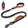 Short Dog Leash with Padded Handle, Bungee Dog Leash Shock Absorbing, Nylon Reflective Pet Leashes for Walking, Dog Lead for Medium & Large Dogs