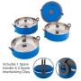 Healthy Human Portable Dog & Pet Travel Bowls with Lid - Human Grade Stainless Steel - Ideal for Food & Water - 3 Sizes & 3 Colors