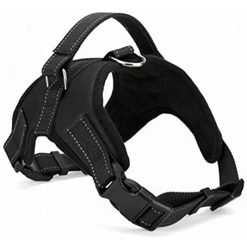 TAIL UP Black Pet Dog Harness Soft Front Range Vest No Pull Double Adjustable Walk Out Vest Collar Hand Strap TAIL UP Black Pet Dog Harness Soft Front Range Vest No Pull Double Adjustable Walk Out Vest Collar Hand Strap