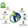DOCO Athletica Quick FIT Mesh Harness - No Choke, Custom-Fit & Perfect for Small and Medium Sized Dogs